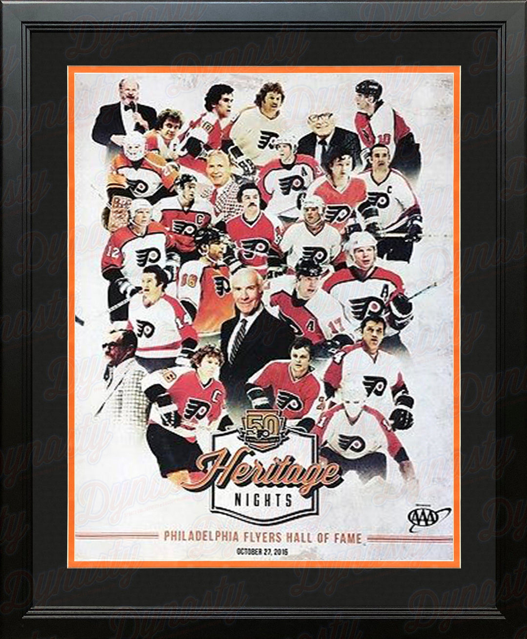 Dynasty Sports & Framing Framed Hockey Photos Philadelphia Flyers 50th Anniversary Heritage Nights Limited Edition Framed NHL Hockey Team Poster