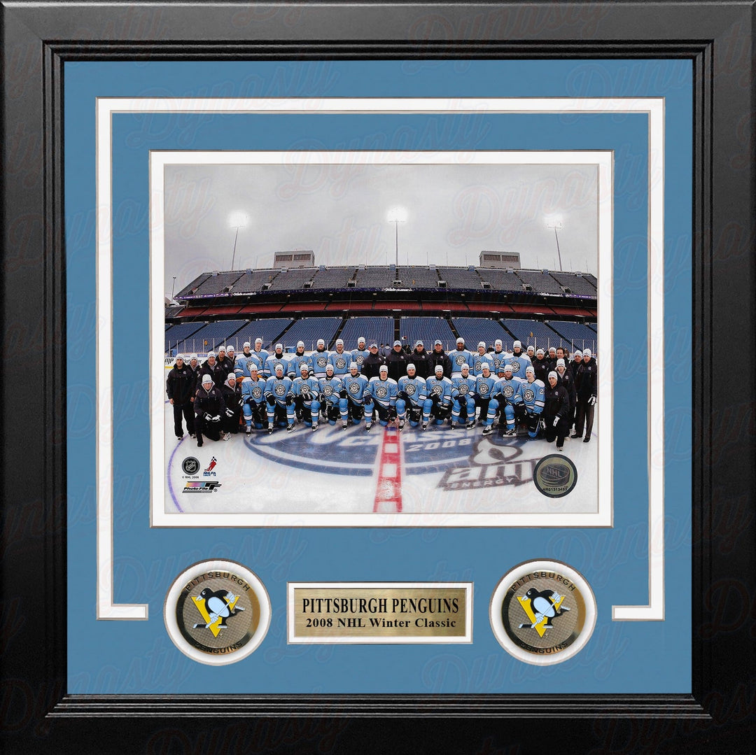 Dynasty Sports & Framing Framed Hockey Photos Pittsburgh Penguins 2008 Winter Classic Line-Up 8" x 10" Framed Hockey Photo