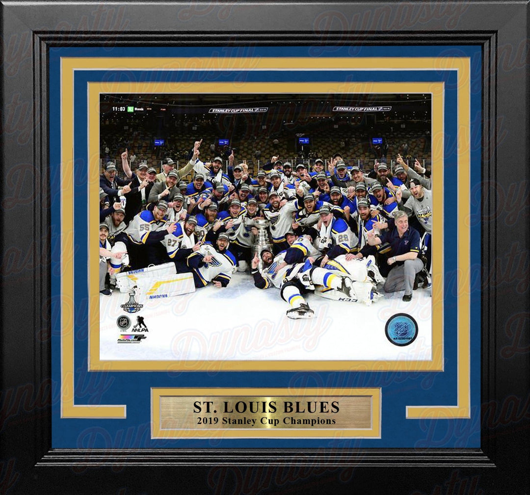 Dynasty Sports & Framing Framed Hockey Photos St. Louis Blues 2019 Stanley Cup Champions Team Celebration 8" x 10" Framed Hockey Photo