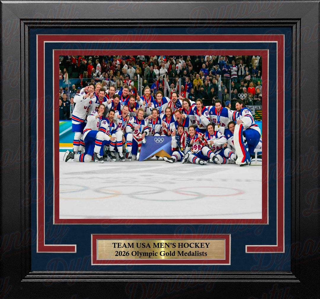 Dynasty Sports & Framing Framed Hockey Photos Team USA Men's Hockey 2026 Olympics Gold Medal Celebration 8" x 10" Framed Photo