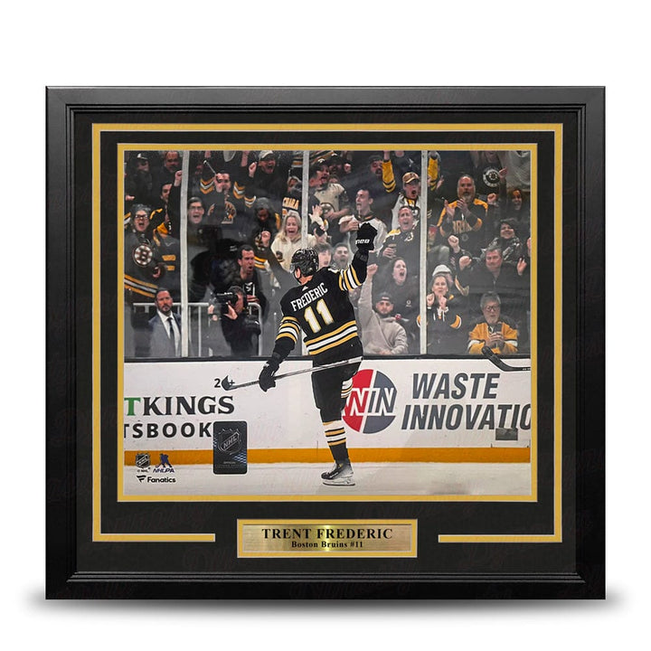 Dynasty Sports & Framing Framed Hockey Photos Trent Frederic Goal Celebration Boston Bruins 16" x 20" Framed Hockey Photo