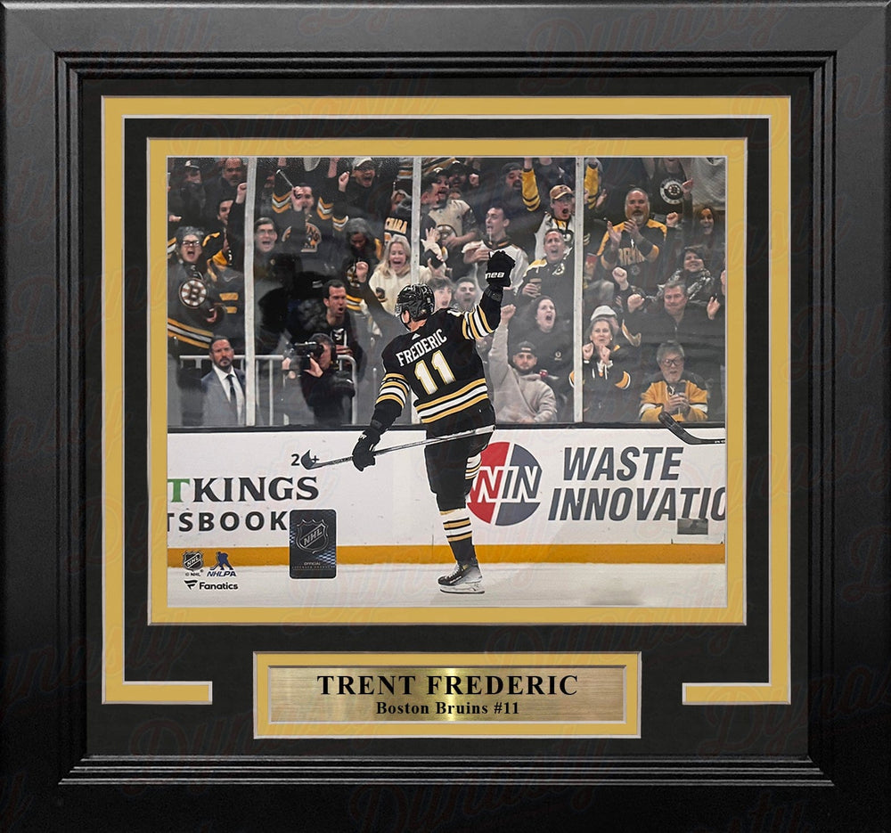Dynasty Sports & Framing Framed Hockey Photos Trent Frederic Goal Celebration Boston Bruins 8" x 10" Framed Hockey Photo
