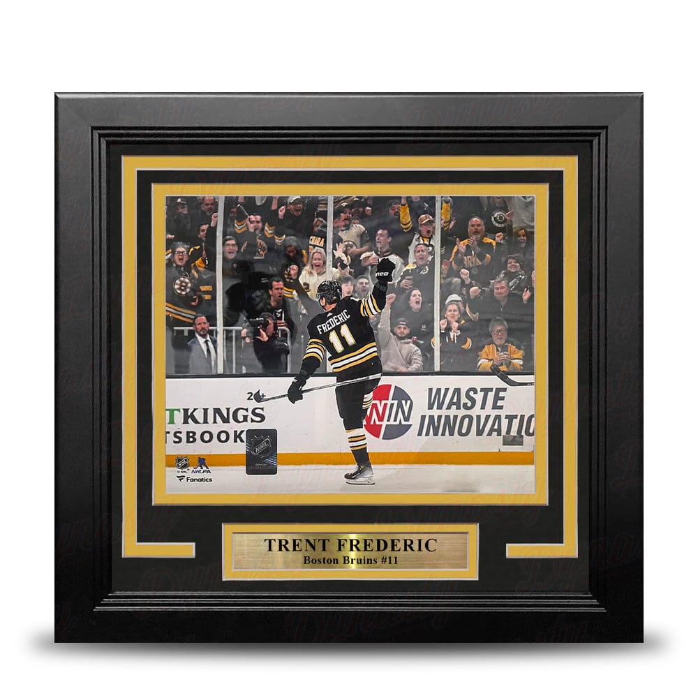 Dynasty Sports & Framing Framed Hockey Photos Trent Frederic Goal Celebration Boston Bruins 8" x 10" Framed Hockey Photo