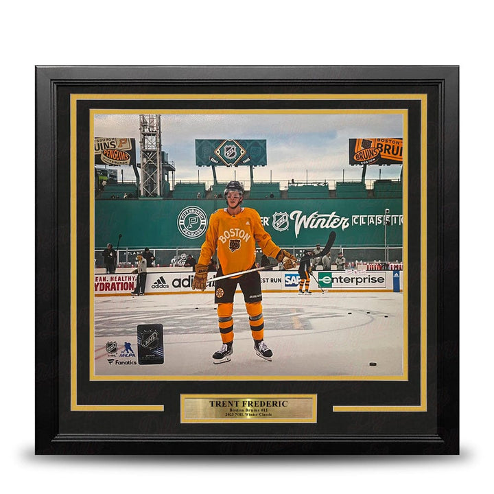 Dynasty Sports & Framing Framed Hockey Photos Trent Frederic Winter Classic Action Boston Bruins 11" x 14" Framed Hockey Photo
