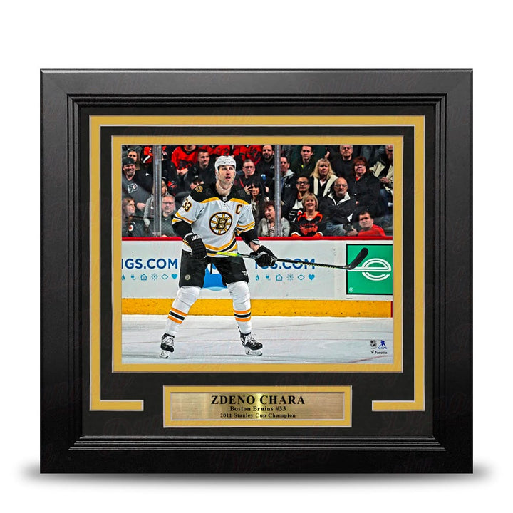 Dynasty Sports & Framing Framed Hockey Photos Zdeno Chara in Action Boston Bruins 8" x 10" Framed Hockey Photo