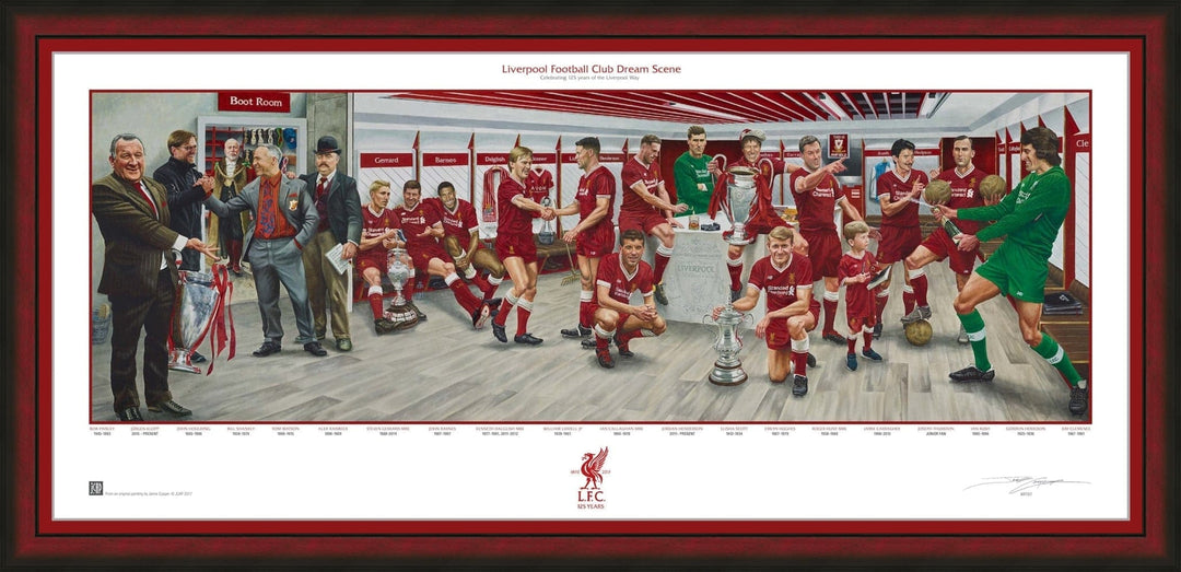 Dynasty Sports & Framing Framed Soccer Photos Cherry Frame Liverpool FC Exclusive Dream Scene Lithograph Artwork Print by Artist Jamie Cooper