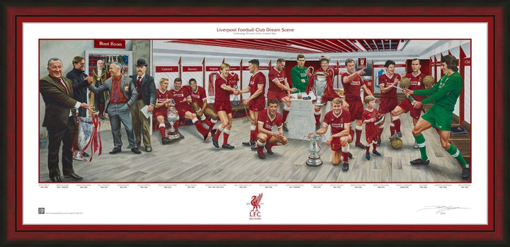 Dynasty Sports & Framing Framed Soccer Photos Cherry Frame Liverpool FC Exclusive Dream Scene Lithograph Artwork Print by Artist Jamie Cooper