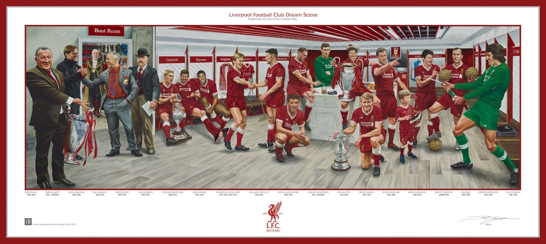 Dynasty Sports & Framing Framed Soccer Photos Unframed Print Liverpool FC Exclusive Dream Scene Lithograph Artwork Print by Artist Jamie Cooper