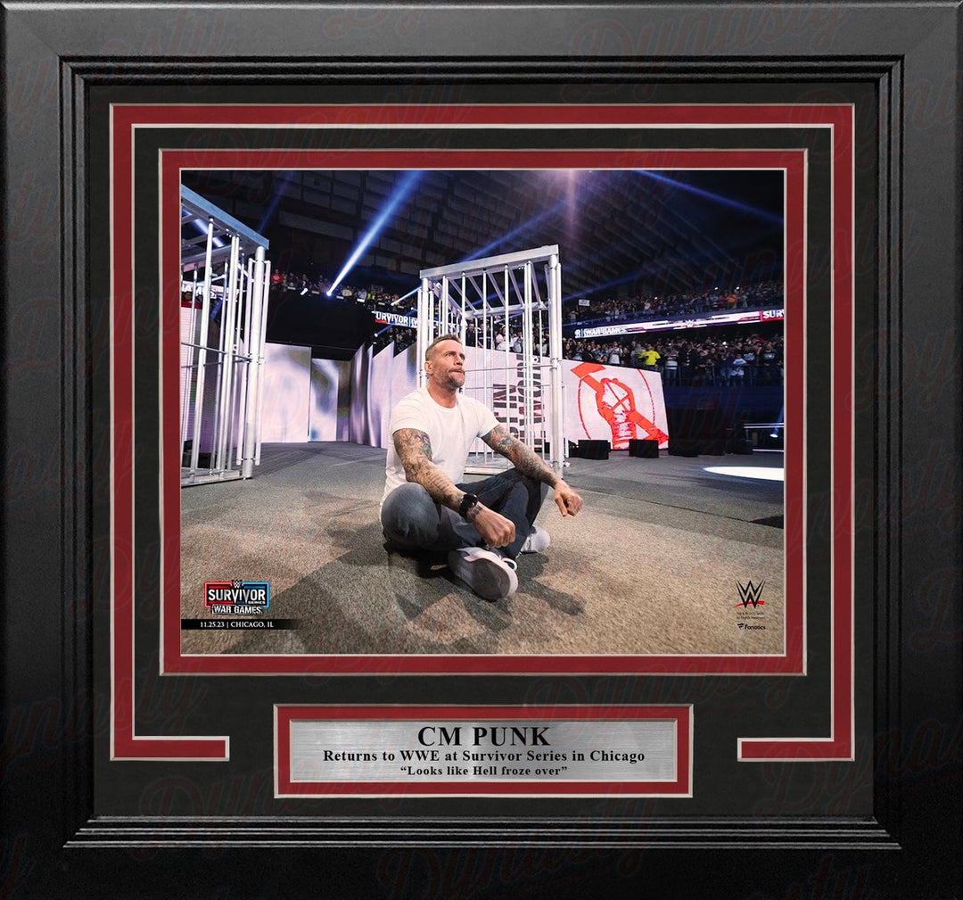 Dynasty Sports & Framing Framed Wrestling Photos CM Punk Returns at Survivor Series 8" x 10" Framed WWE Wrestling Photo