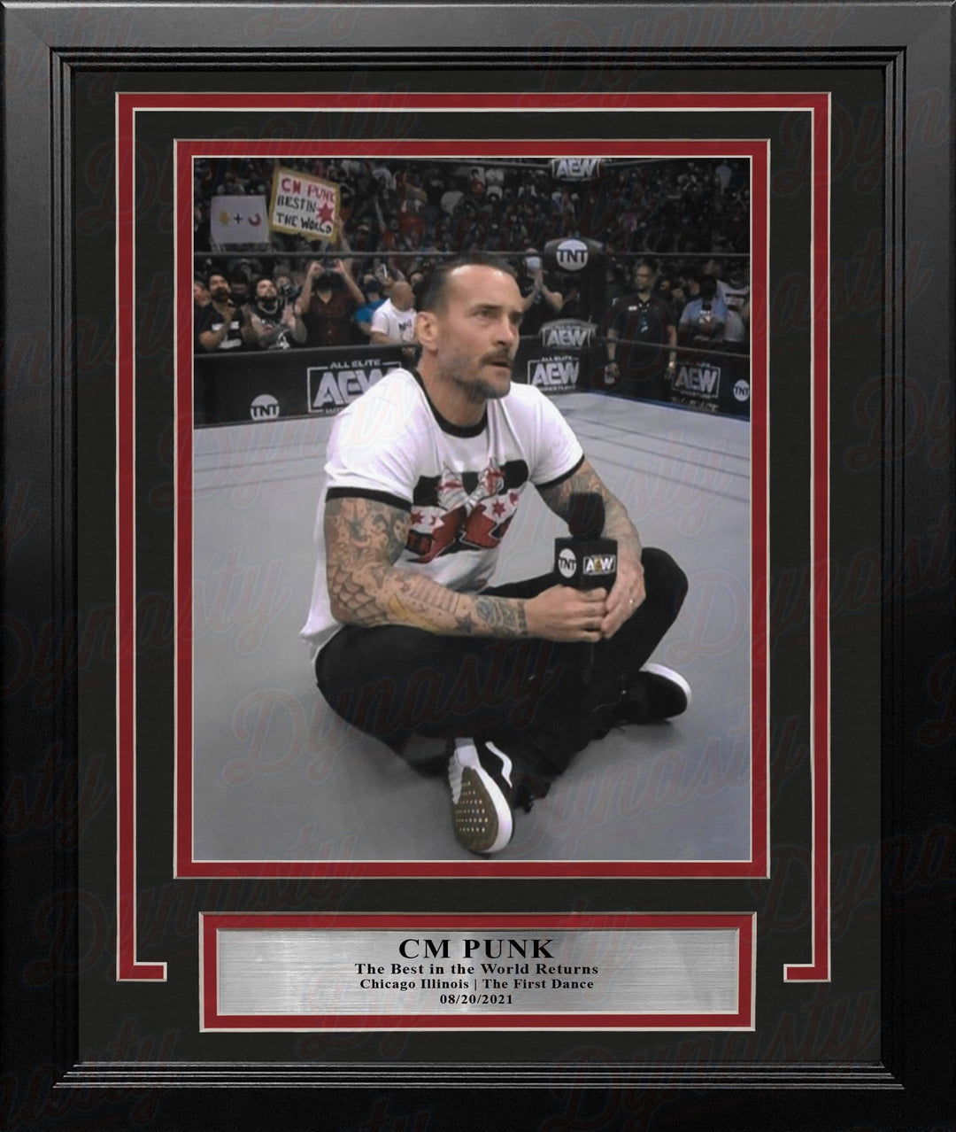 Dynasty Sports & Framing Framed Wrestling Photos CM Punk Returns to Chicago 8" x 10" Framed AEW Wrestling Debut Photo