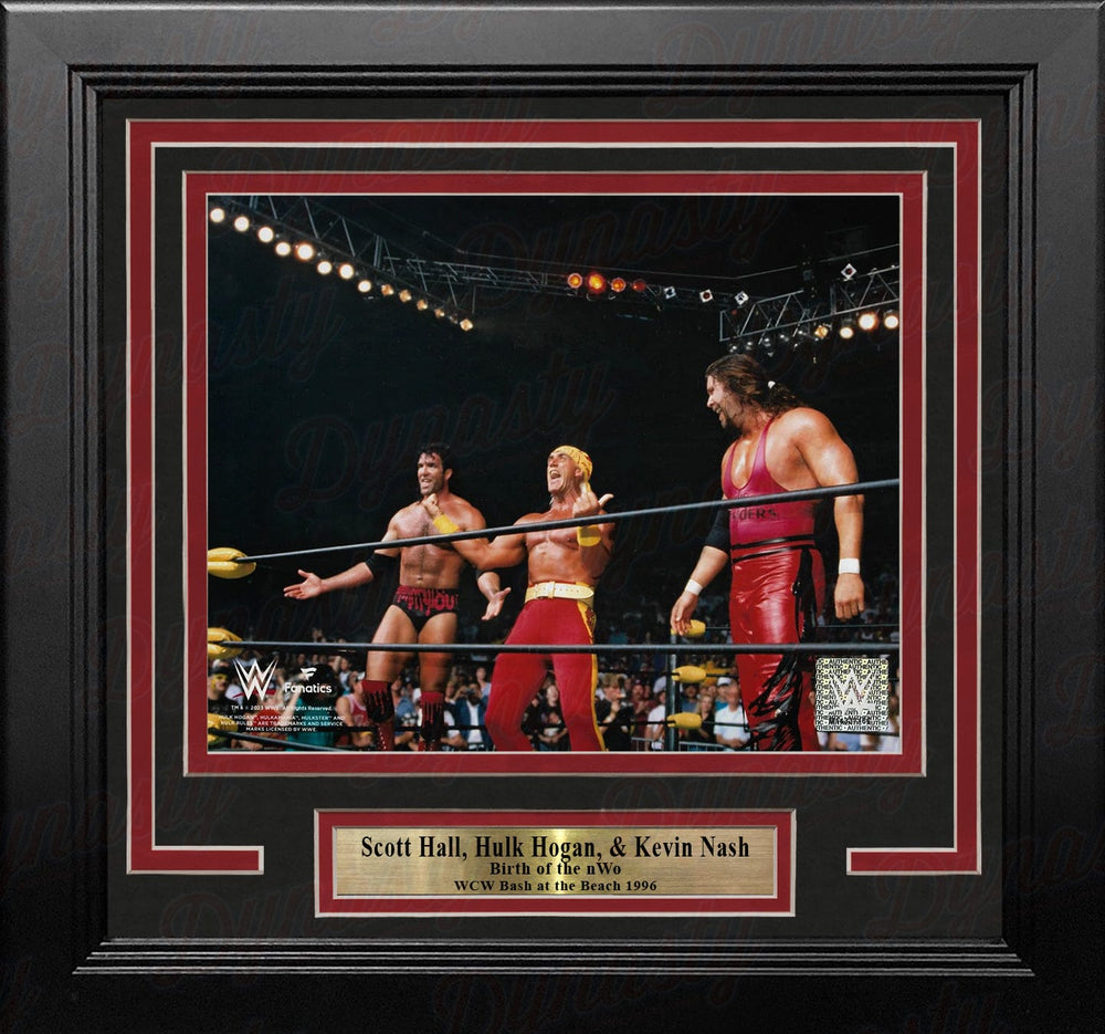 Dynasty Sports & Framing Framed Wrestling Photos Scott Hall, Hulk Hogan, & Kevin Nash Form the nWo 8" x 10" Framed WWE Wrestling Photo