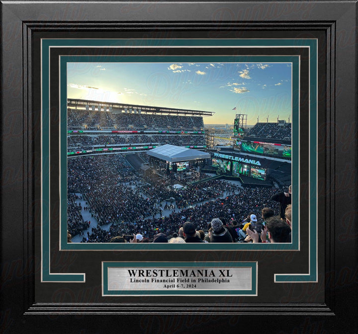 Dynasty Sports & Framing Framed Wrestling Photos WrestleMania XL at Lincoln Financial Field 8" x 10" Framed WWE Wrestling Stadium Photo