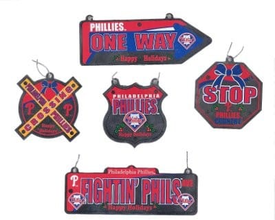 Dynasty Sports & Framing Holiday - Ornaments Philadelphia Phillies 5-Piece Metal Sign Ornament