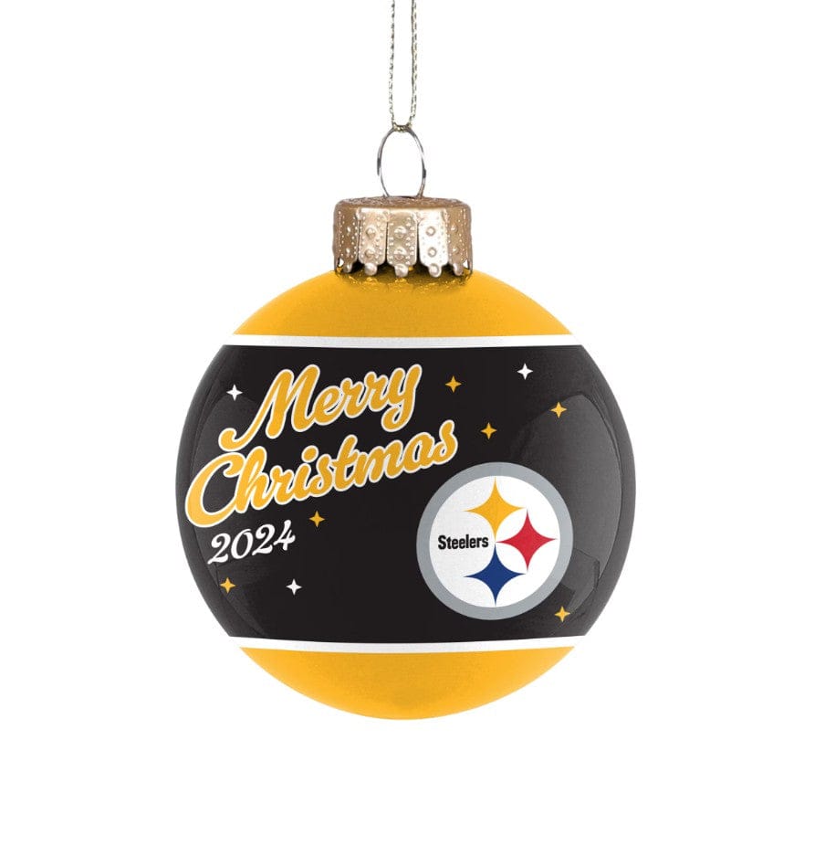 Dynasty Sports & Framing Holiday - Ornaments Pittsburgh Steelers 2024 Holiday Glass Ball Ornament