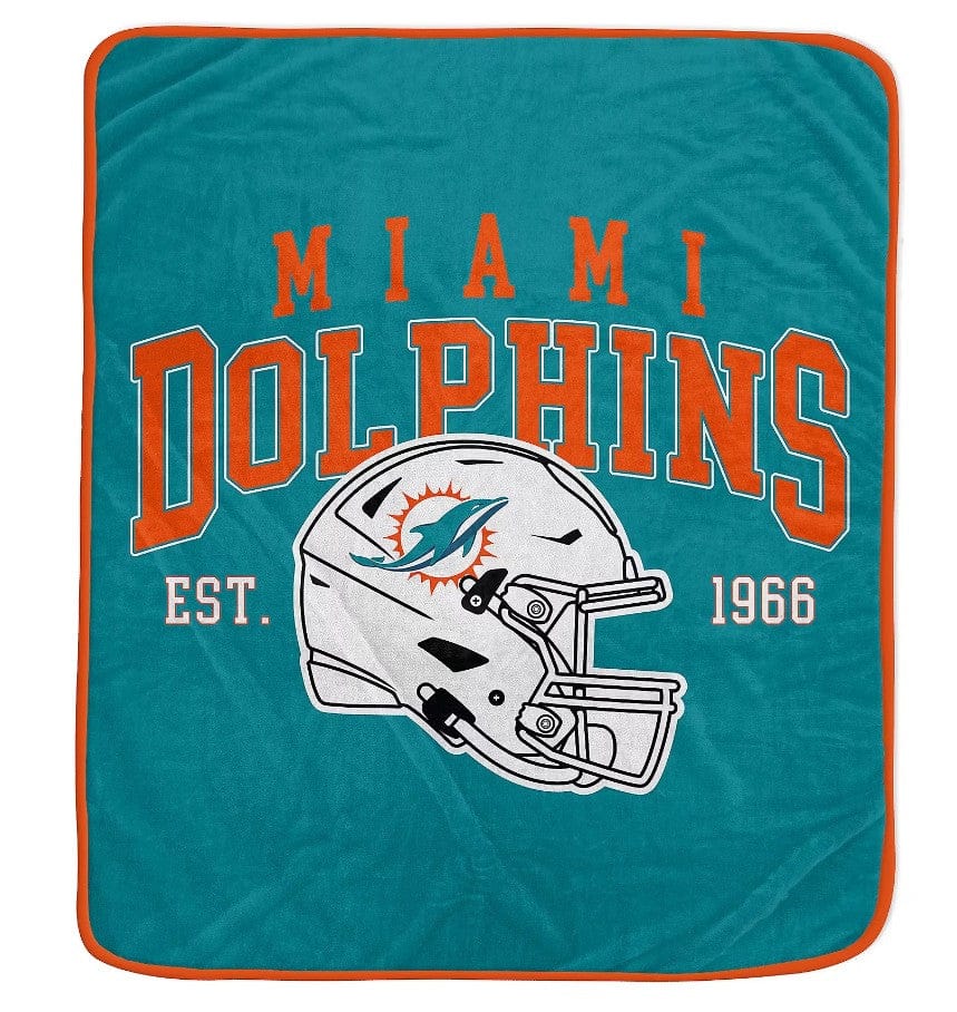 Dynasty Sports & Framing Home Decor - Blankets Miami Dolphins 50" x 60" Vintage Arch Block Blanket