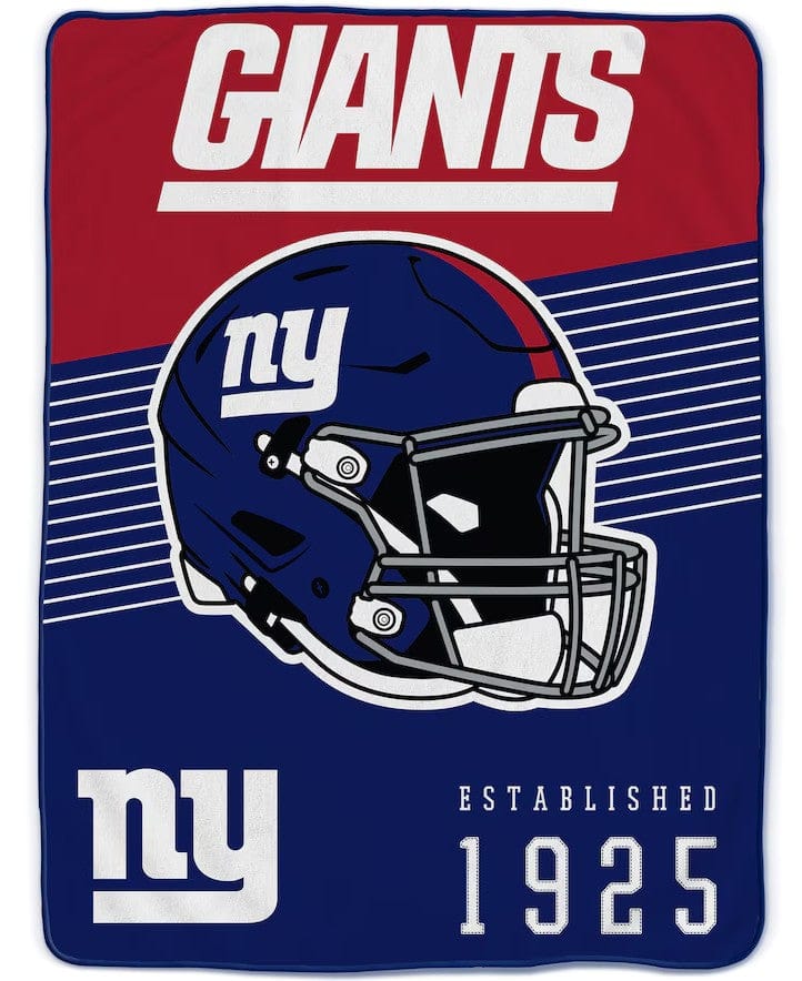 Dynasty Sports & Framing Home Decor - Blankets New York Giants 60" x 80" Helmet Stripes Royal Plush Blanket