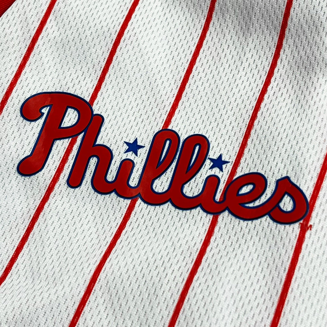 Dynasty Sports & Framing Jerseys - Baseball Philadelphia Phillies Pinstripe Logo Baseball Jersey