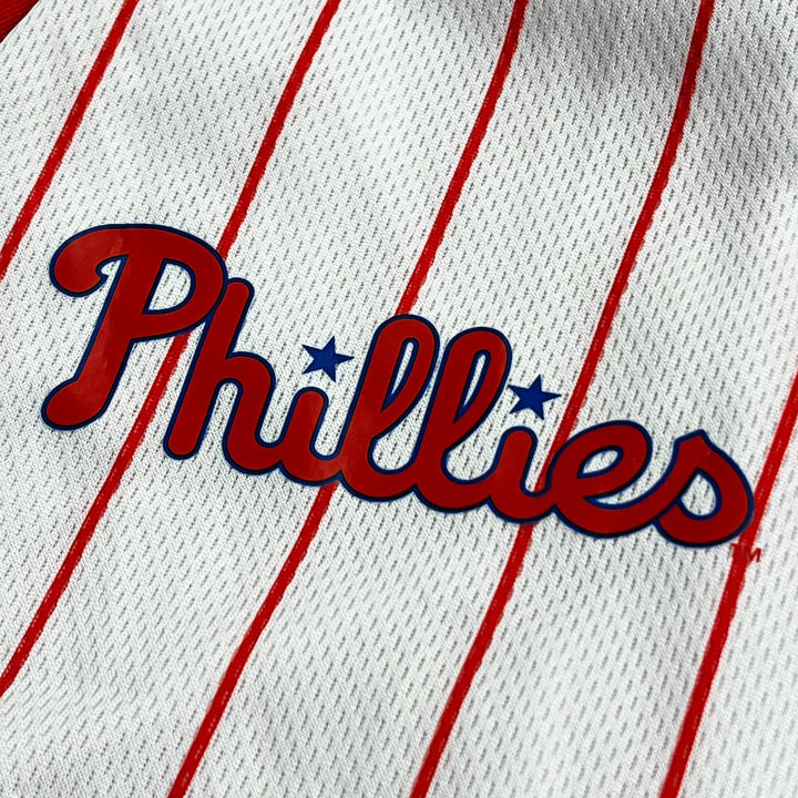 Dynasty Sports & Framing Jerseys - Baseball Philadelphia Phillies Pinstripe Logo Baseball Jersey