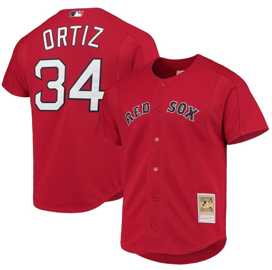 Dynasty Sports & Framing Jerseys - Baseball Small David Ortiz Boston Red Sox Mitchell & Ness Red 2004 Batting Practice Jersey