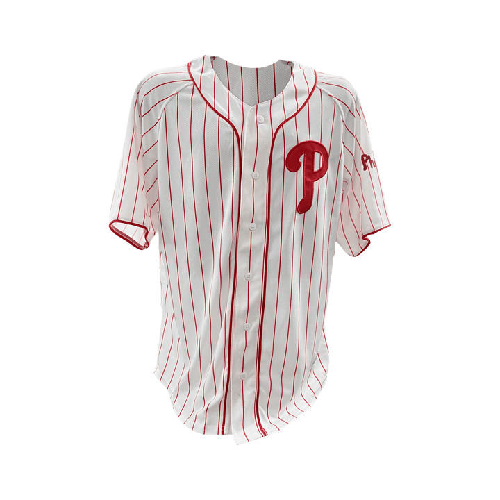 Dynasty Sports & Framing Jerseys - Baseball Small Philadelphia Phillies Pinstripe Logo Baseball Jersey