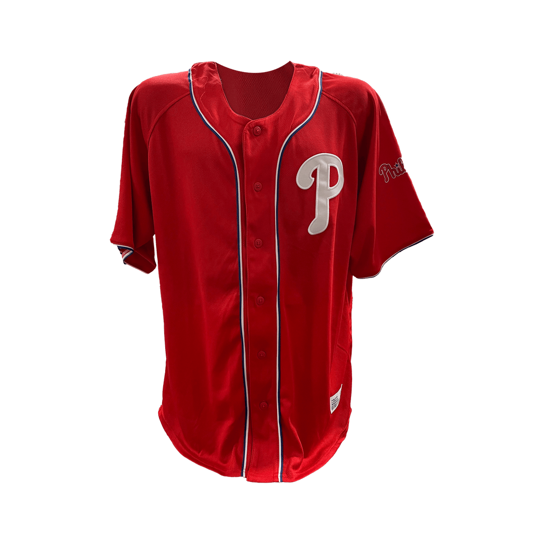 Dynasty Sports & Framing Jerseys - Baseball Small Philadelphia Phillies Red Logo Baseball Jersey