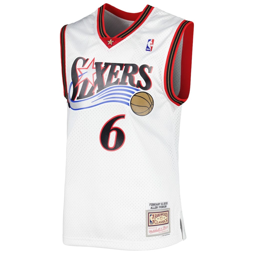 Dynasty Sports & Framing Jerseys - Basketball Allen Iverson Mitchell & Ness White Hardwood Classics 2002 NBA All-Star Game Jersey