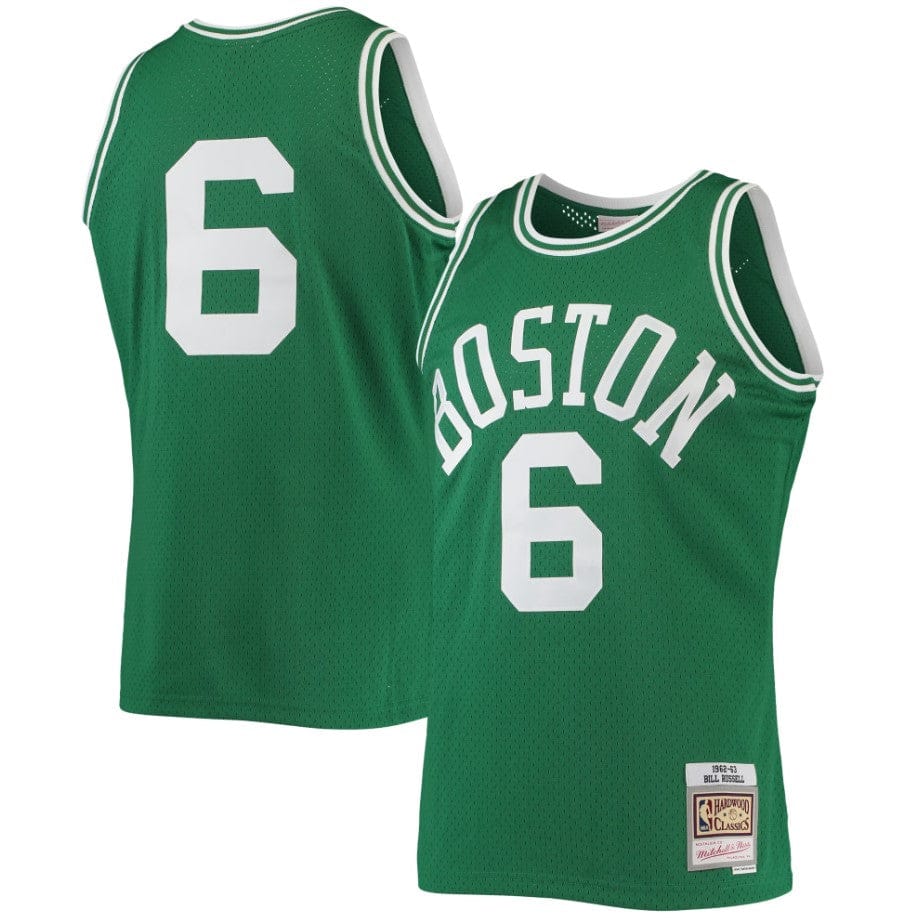 Dynasty Sports & Framing Jerseys - Basketball Small Bill Russell Boston Celtics Mitchell & Ness Green 1962-63 Hardwood Classics Swingman Player Jersey