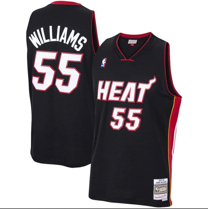 Dynasty Sports & Framing Jerseys - Basketball Small Jason Williams Miami Heat Mitchell & Ness Black Hardwood Classics 2005-06 Swingman Jersey