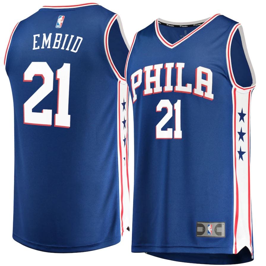 Dynasty Sports & Framing Jerseys - Basketball Small Joel Embiid Philadelphia 76ers Royal Blue Replica Jersey