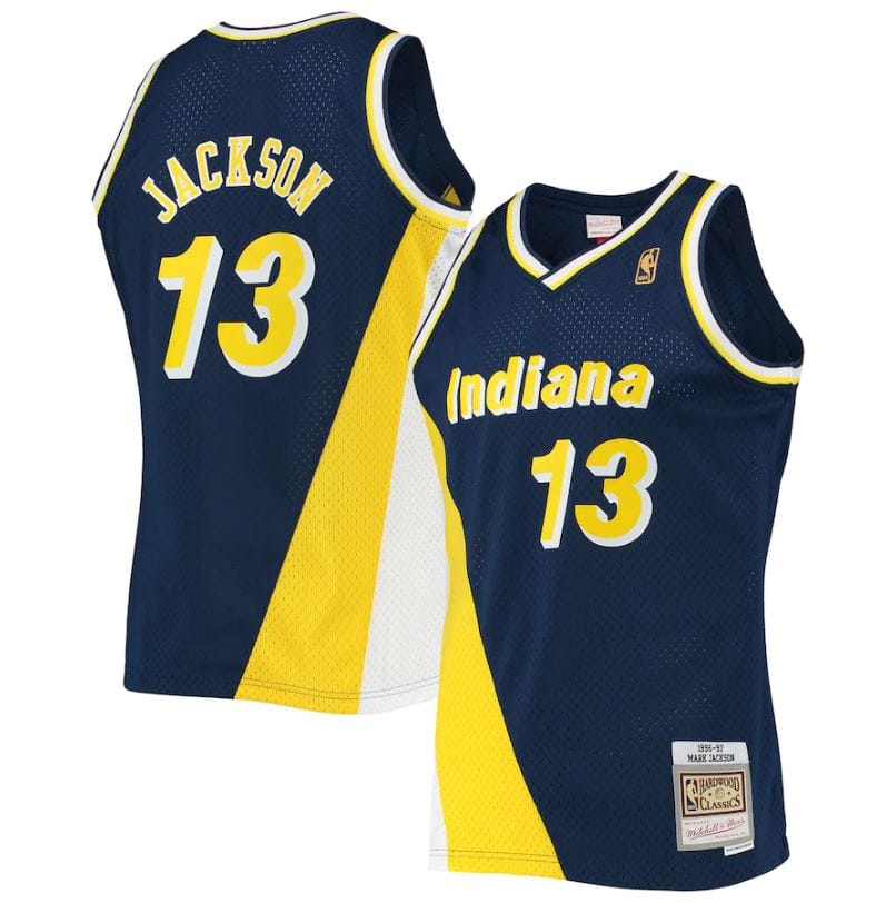 Dynasty Sports & Framing Jerseys - Basketball Small Mark Jackson Indiana Pacers Mitchell & Ness Navy Blue Hardwood Classics 1996-97 Swingman Jersey