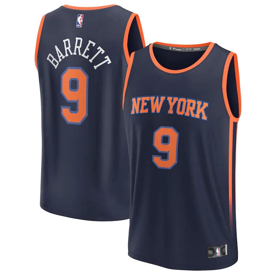 Dynasty Sports & Framing Jerseys - Basketball Small RJ Barrett New York Knicks Fast Break Replica Jersey - Statement Edition - Navy
