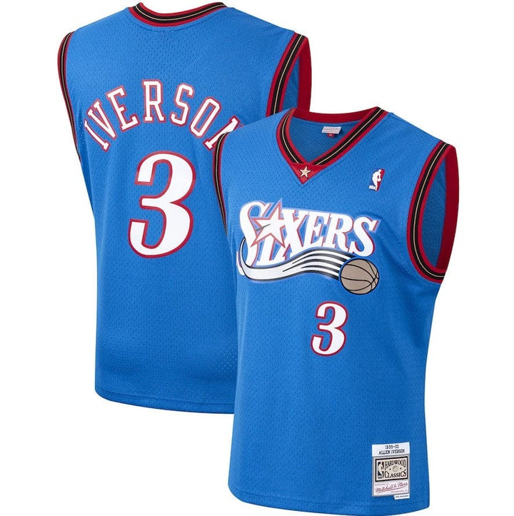 Dynasty Sports & Framing Jerseys - Basketball Small / Royal Blue Allen Iverson Philadelphia 76ers Mitchell & Ness 2000 Hardwood Classics Swingman Player Jersey