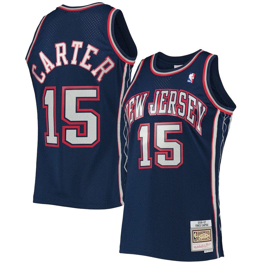 Dynasty Sports & Framing Jerseys - Basketball Small Vince Carter New Jersey Nets Mitchell & Ness 2006-07 Hardwood Classics Swingman Jersey - Navy