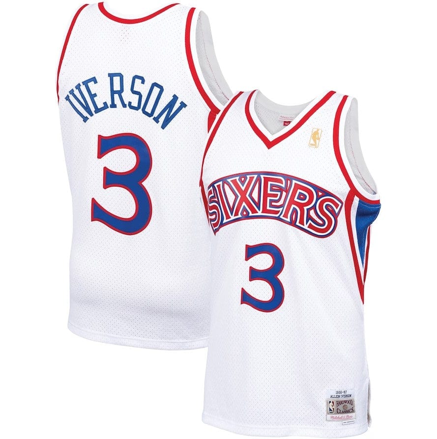 Dynasty Sports & Framing Jerseys - Basketball Small / White Allen Iverson Philadelphia 76ers Mitchell & Ness 1996-97 Hardwood Classics Swingman Jersey