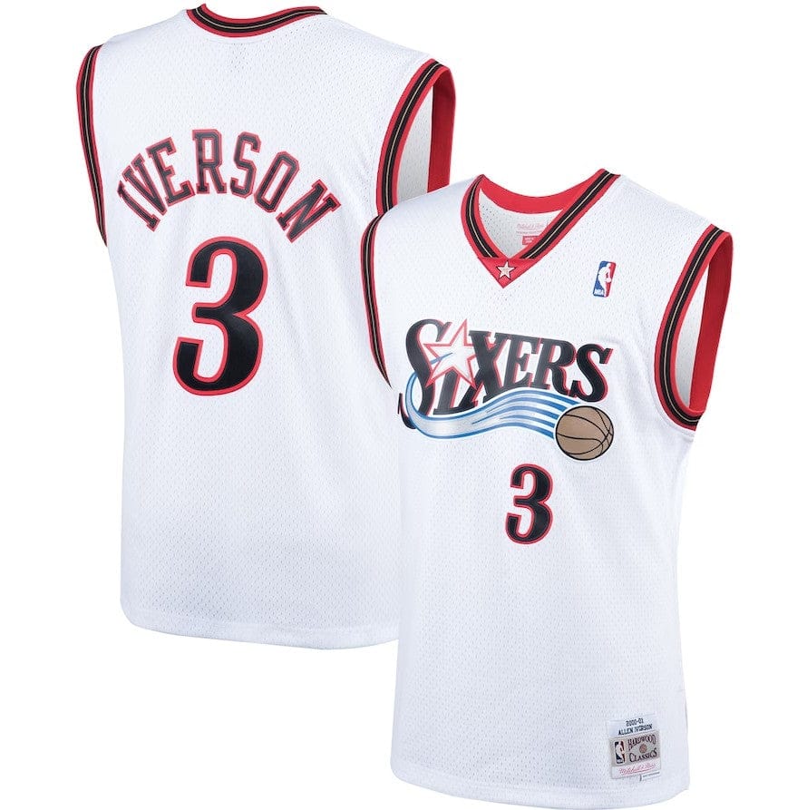 Dynasty Sports & Framing Jerseys - Basketball Small / White Allen Iverson Philadelphia 76ers Mitchell & Ness 2000 Hardwood Classics Swingman Player Jersey
