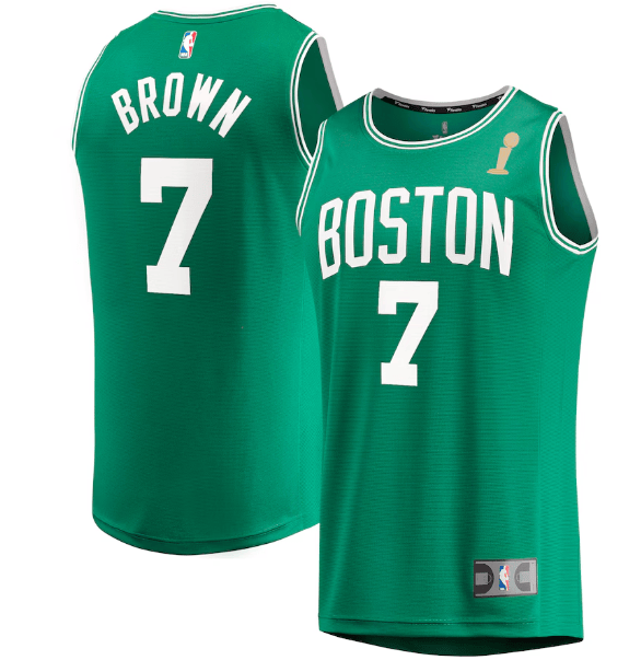 Dynasty Sports & Framing Jerseys - Basketball Youth Small Jaylen Brown Boston Celtics Youth 2024 NBA Finals Champions Fast Break Replica Player Jersey