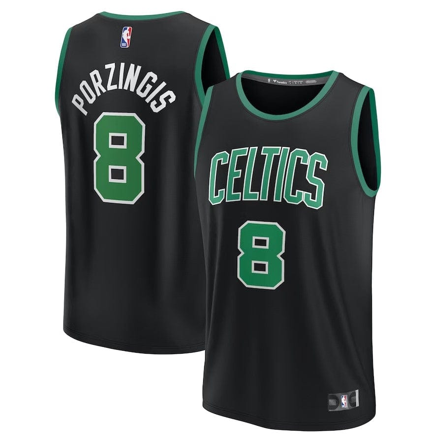 Dynasty Sports & Framing Jerseys - Basketball Youth Small Kristaps Porzingis Boston Celtics Youth Fast Break Player Jersey - Statement Edition - Black