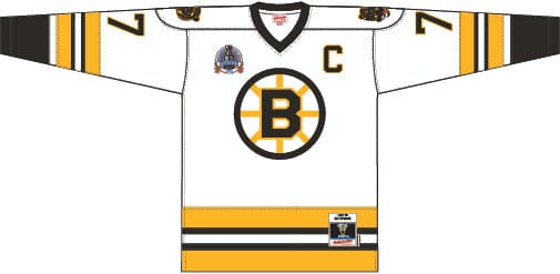 Dynasty Sports & Framing Jerseys - Hockey Ray Bourque Boston Bruins Mitchell & Ness White 1989/90 Captain Patch Blue Line Jersey