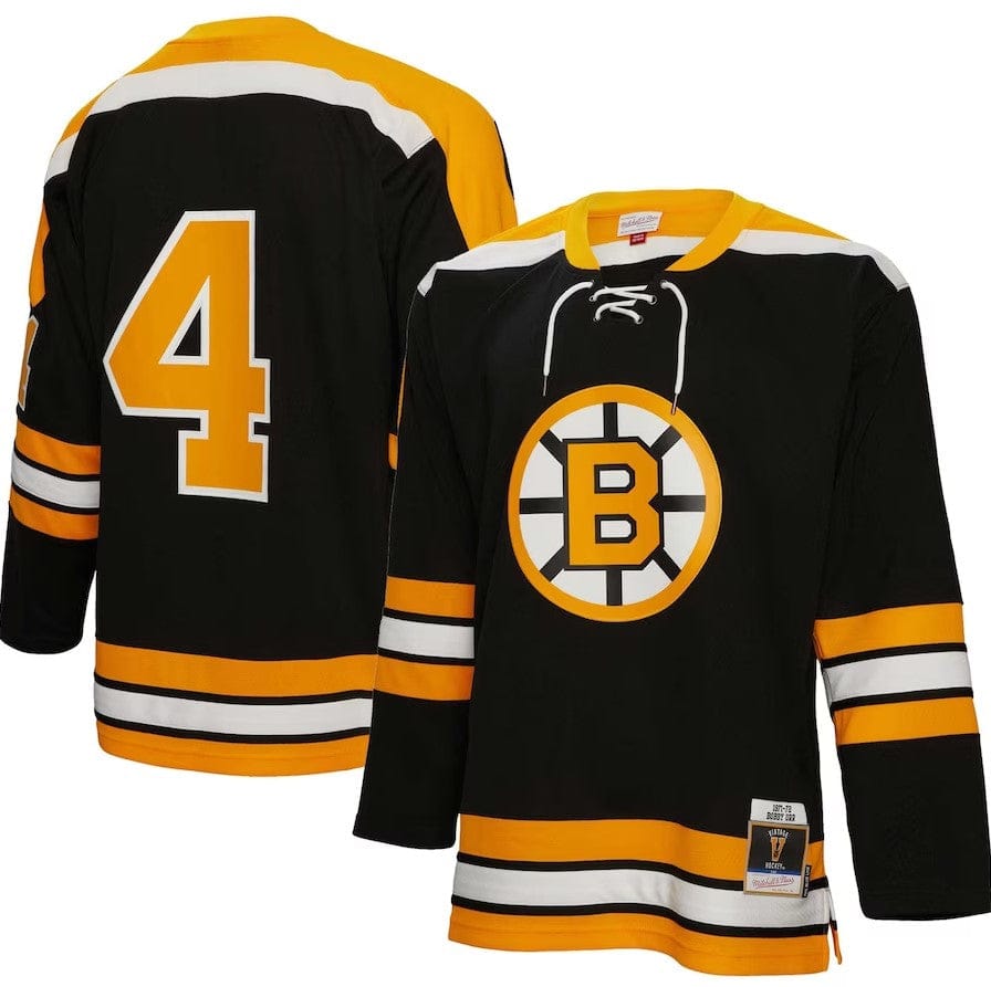 Dynasty Sports & Framing Jerseys - Hockey Small Bobby Orr Boston Bruins Mitchell & Ness Black 1971/72 Blue Line Player Jersey