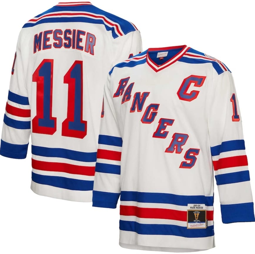 Dynasty Sports & Framing Jerseys - Hockey Small Mark Messier New York Rangers Mitchell & Ness 1993/94 Captain Patch Blue Line Player Jersey