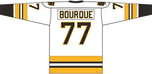Dynasty Sports & Framing Jerseys - Hockey Small Ray Bourque Boston Bruins Mitchell & Ness White 1989/90 Captain Patch Blue Line Jersey