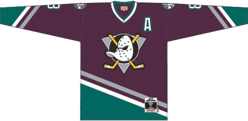 Dynasty Sports & Framing Jerseys - Hockey Teemu Selanne Anaheim Mighty Ducks Mitchell & Ness 1996/97 Alternate Captain Patch Blue Line Jersey