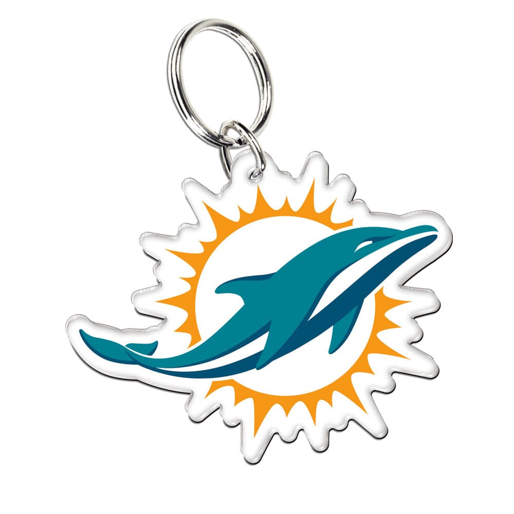 Dynasty Sports & Framing Keychains & Lanyards Miami Dolphins Acrylic Logo Keychain