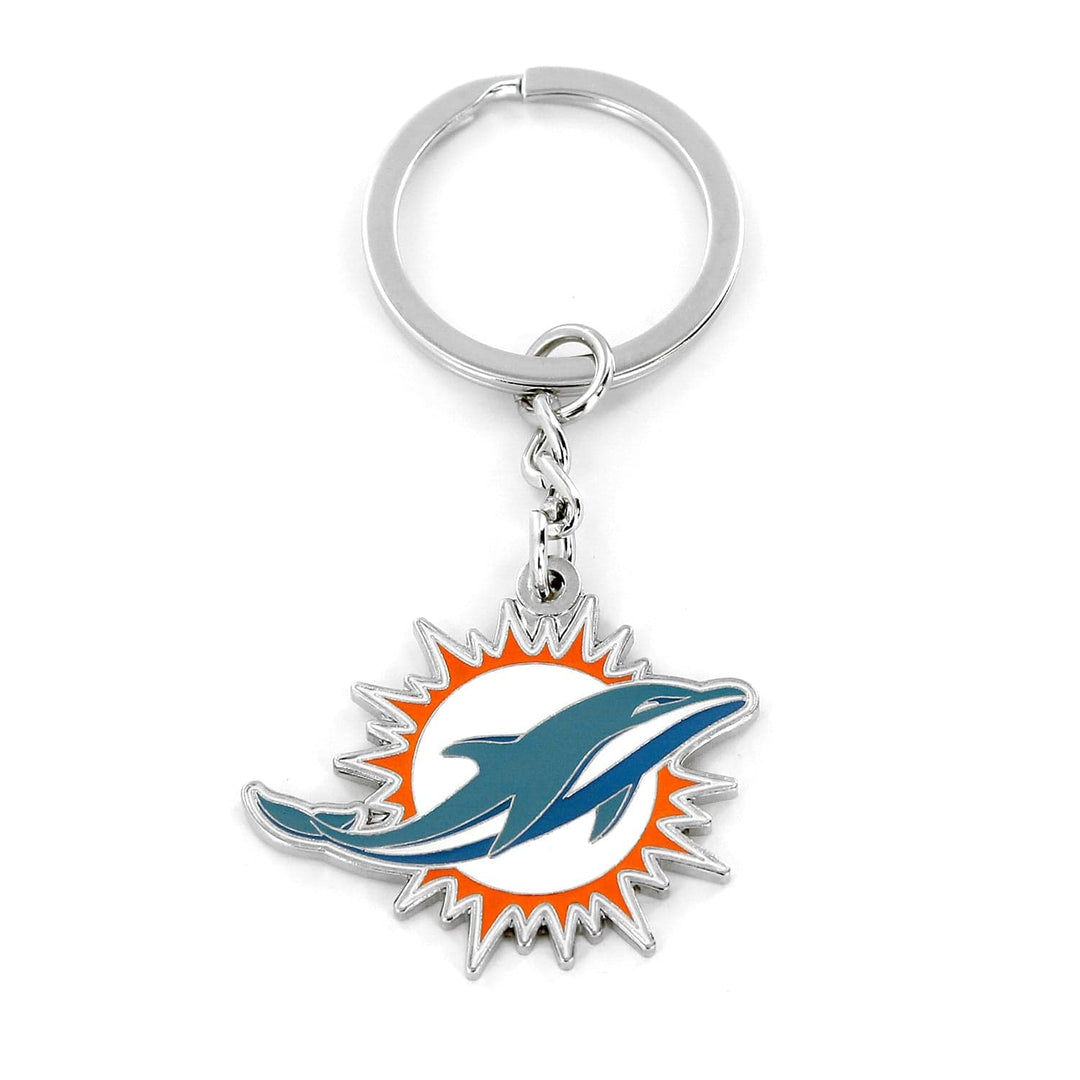 Dynasty Sports & Framing Keychains & Lanyards Miami Dolphins Metal Logo Keychain