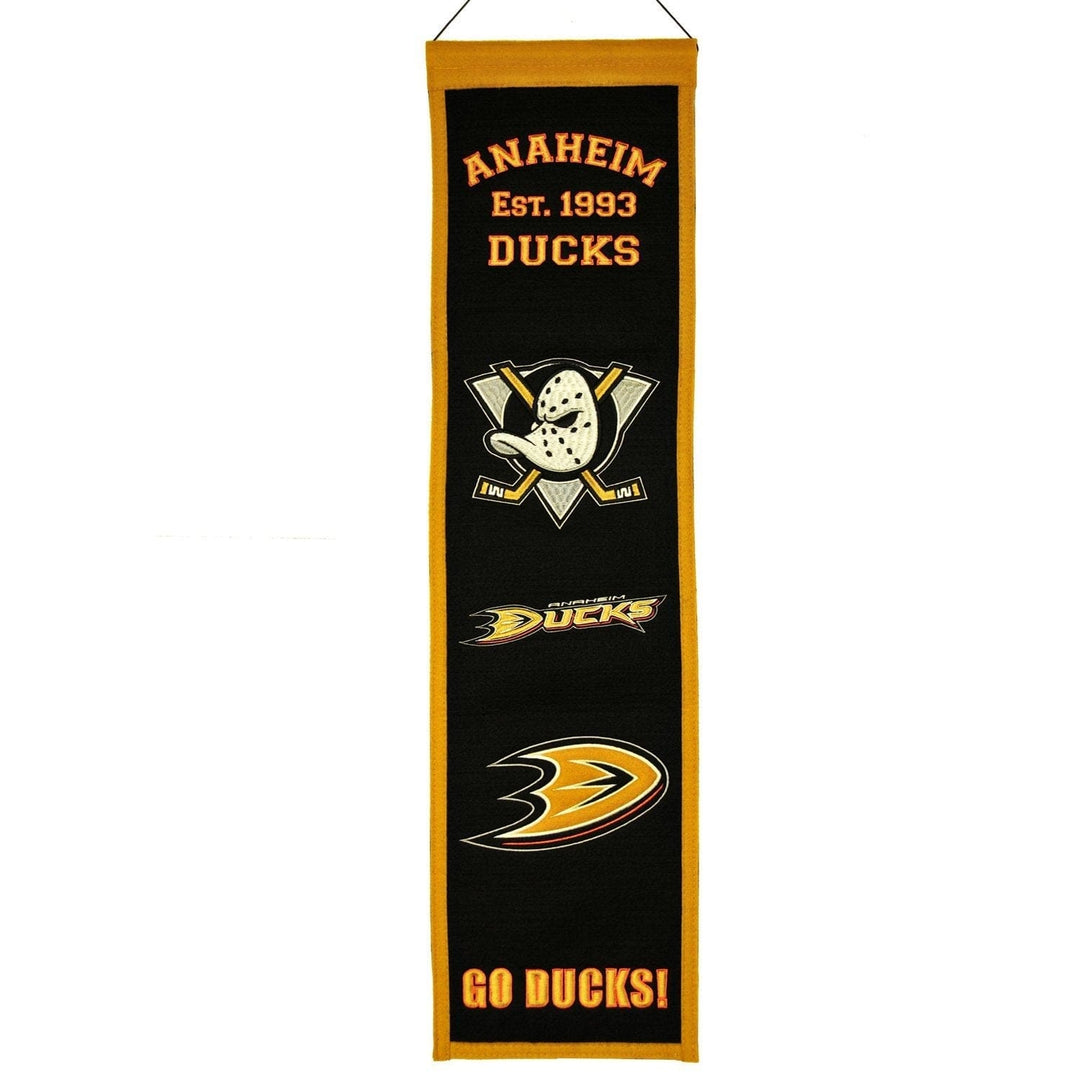 Dynasty Sports & Framing Pennants & Banners Anaheim Ducks NHL Logo Heritage Banner