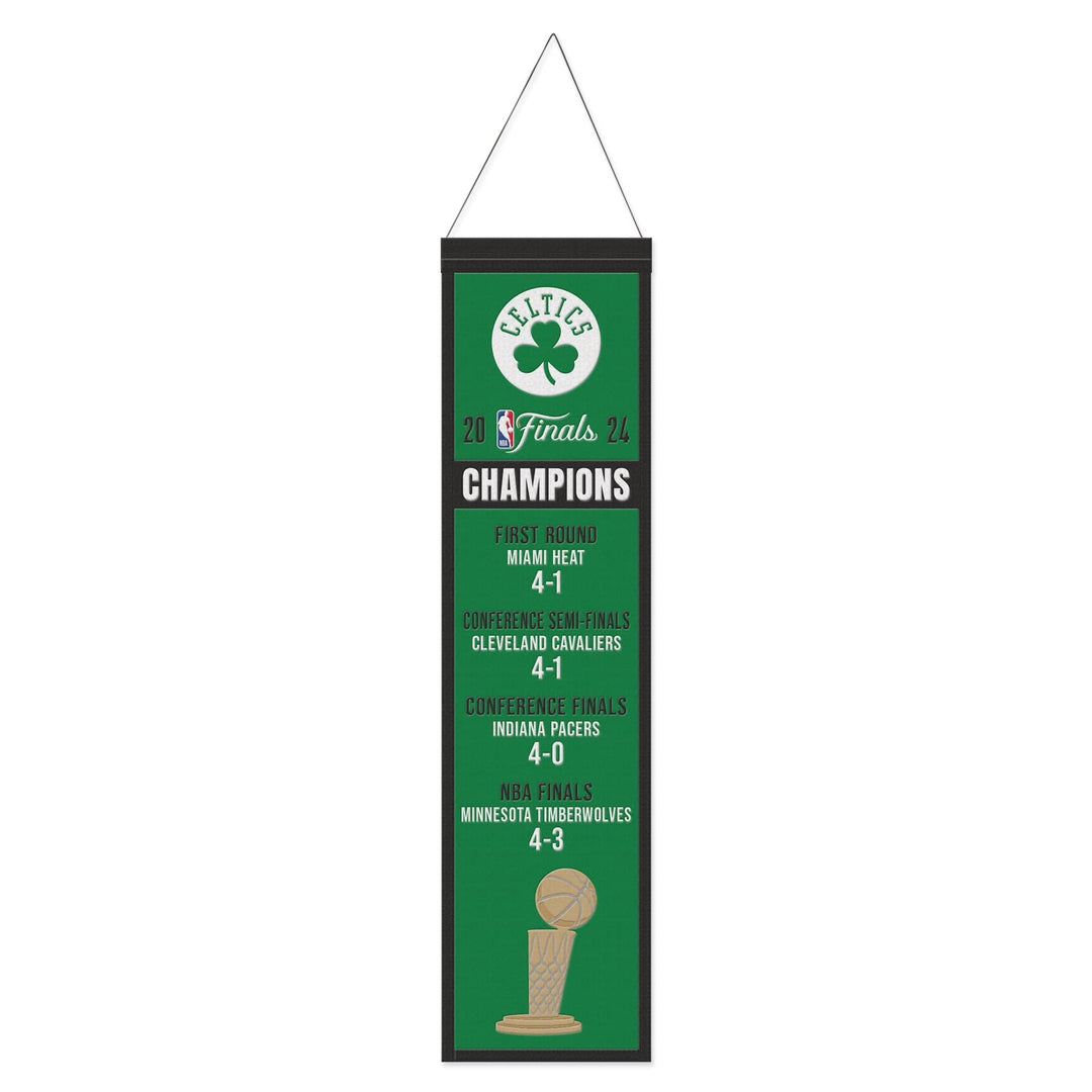 Dynasty Sports & Framing Pennants & Banners Boston Celtics 2024 NBA Champions 8" x 32" Wool Banner