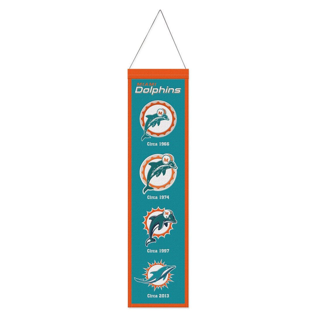 Dynasty Sports & Framing Pennants & Banners Miami Dolphins 8" x 32" Wool Banner