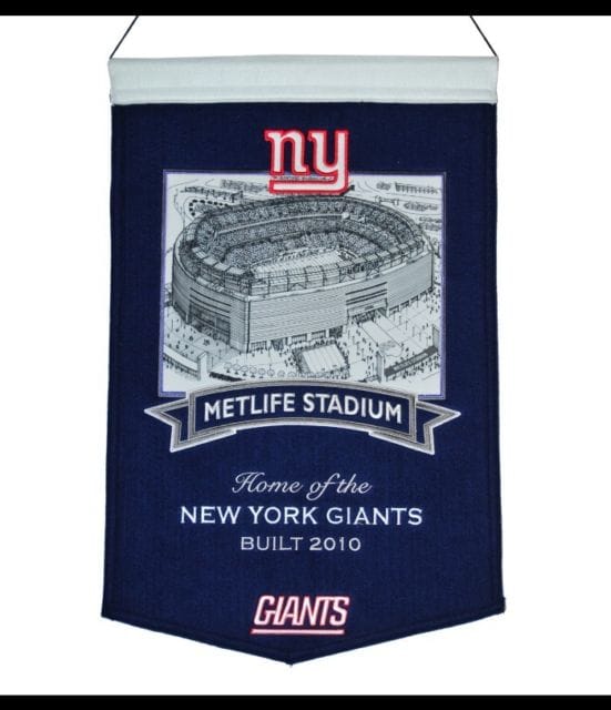 Dynasty Sports & Framing Pennants & Banners New York Giants Met Life Stadium Wool Banner