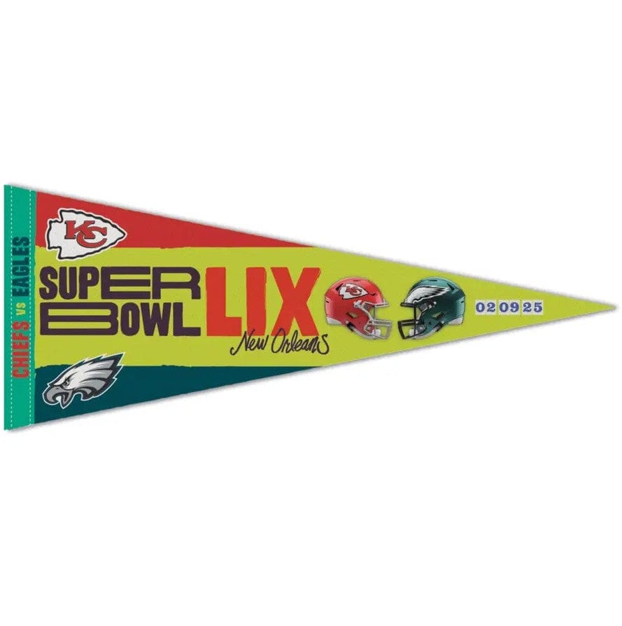 Dynasty Sports & Framing Pennants & Banners Philadelphia Eagles & Kansas City Chiefs Super Bowl LIX Dueling Premium Pennant