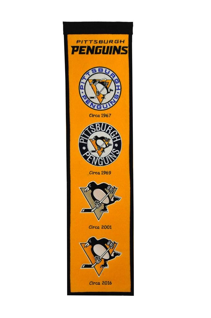 Dynasty Sports & Framing Pennants & Banners Yellow Pittsburgh Penguins NHL Heritage Banner